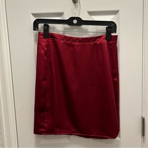 Red silk Sincerely Jules skirt
